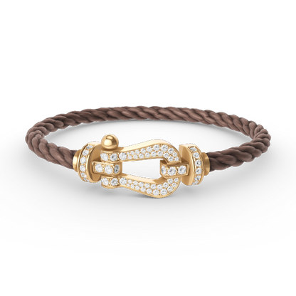 [Crown & Jewelry]FORCE LARGE HORSESHOE FULL DIAMOND BRACELET GOLD