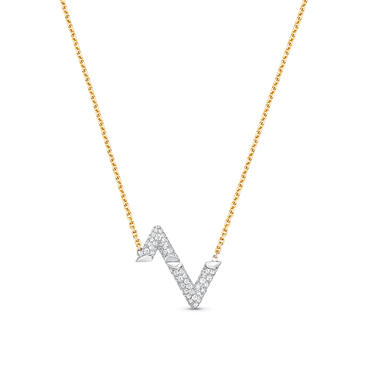 [Crown & Jewelry]VOLT SILVER DIAMOND PEDANT NECKLACE