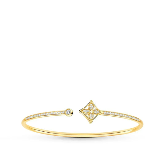 [Crown & Jewelry]IDYLLE GOLD OPEN BRACELET DIAMOND PAVED