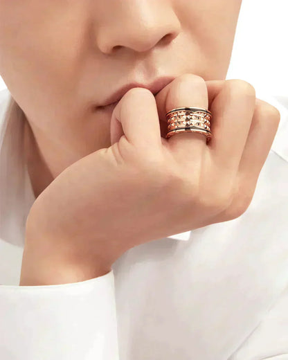 [Crown & Jewelry]ZERO 1 ROCK BLACK CERAMIC PINK GOLD LARGE MODEL