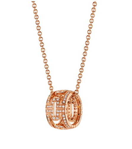 [Crown & Jewelry]PARENTESI NECKLACE PINK GOLD DIAMOND