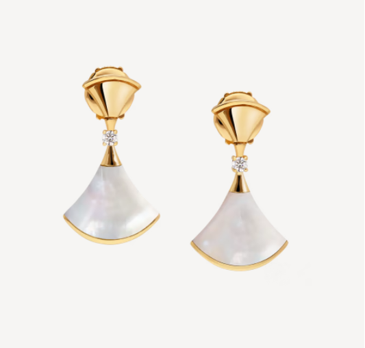 [Crown & Jewelry]DREAM MOP 1 DIAMOND EARRINGS