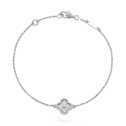 [Crown & Jewelry]CLOVER  SINGLE FLOWER BRACELET SILVER