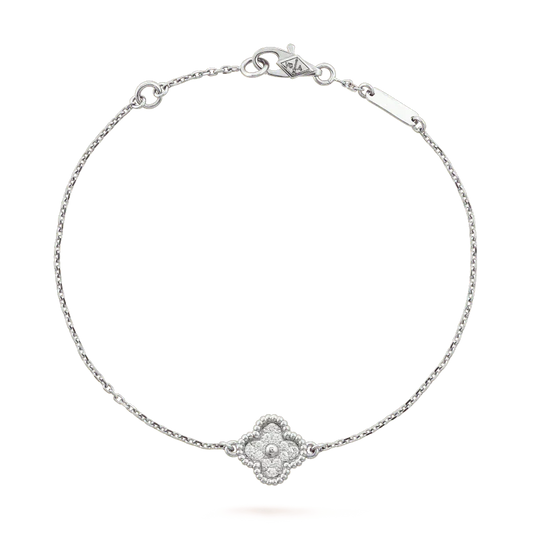 [Crown & Jewelry]CLOVER  SINGLE FLOWER BRACELET SILVER