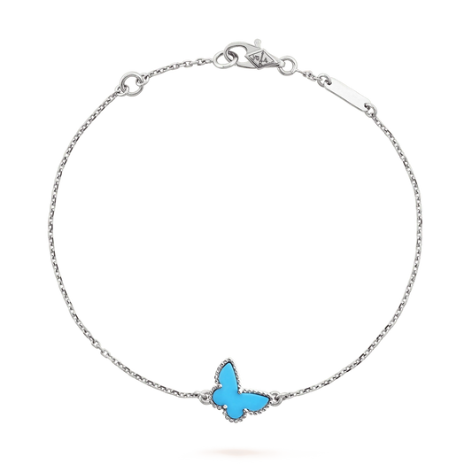 [Crown & Jewelry]BUTTERFLY TURQUOISE BUTTERFLY BRACELET SILVER