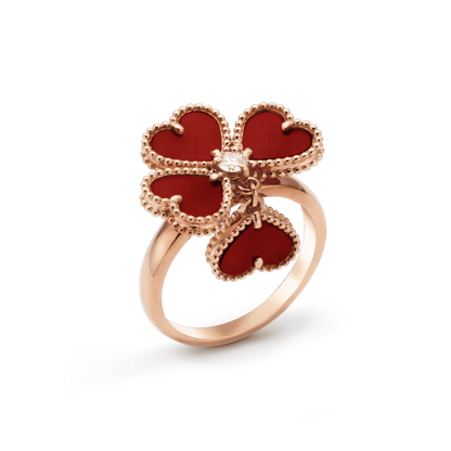[Crown & Jewelry]SWEET CLOVER CARNELIAN RING
