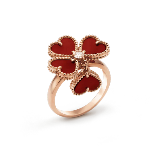 [Crown & Jewelry]SWEET CLOVER CARNELIAN RING