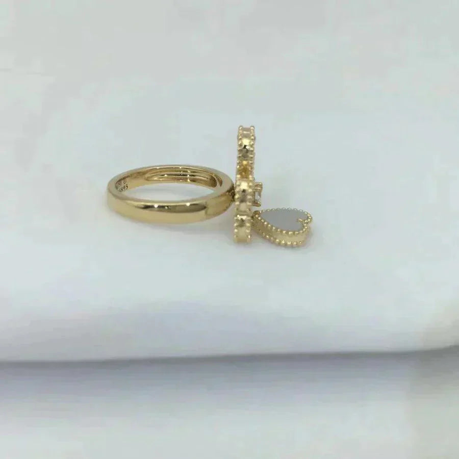 [Crown & Jewelry]SWEET CLOVER WHITE MOP RING