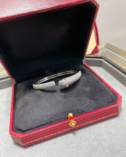 [Crown & Jewelry]PANTHERE FULL DIAMOND OPEN BRACELET